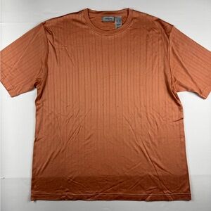Claiborne Men's Rust Short Sleeve silk blend t-shirt size XL